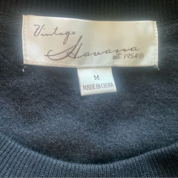 Vintage Havana Womens Black Embellished Pullover Sweatshirt Top Size Medium - Picture 12 of 13